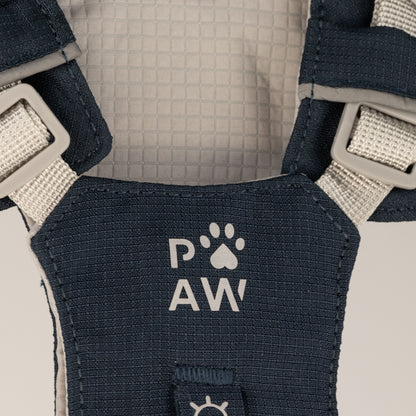 PAW XS Reflective Dog Harness – Rock Grey & Black Obsidian
