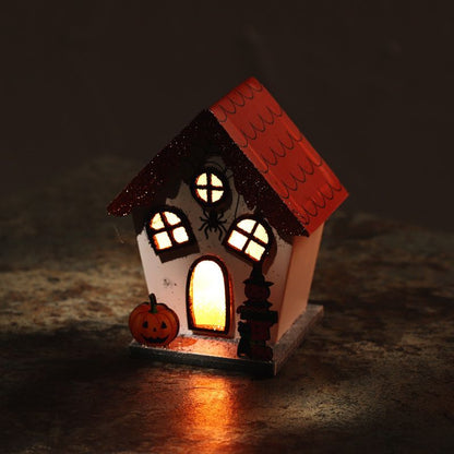 Spooky Spider Pumpkin House Halloween LED Decoration | Halloween Gift