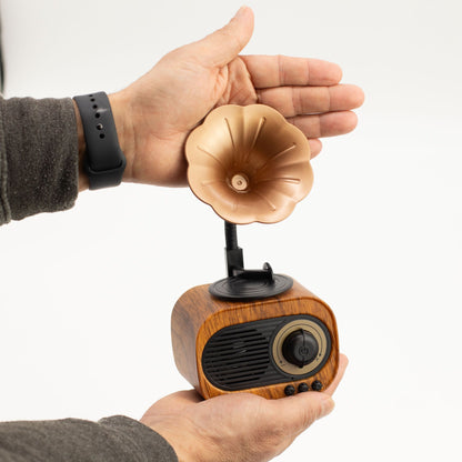 Retro Mini Gramophone Speaker – Bluetooth Speaker