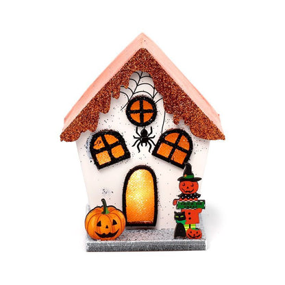 Spooky Spider Pumpkin House Halloween LED Decoration | Halloween Gift