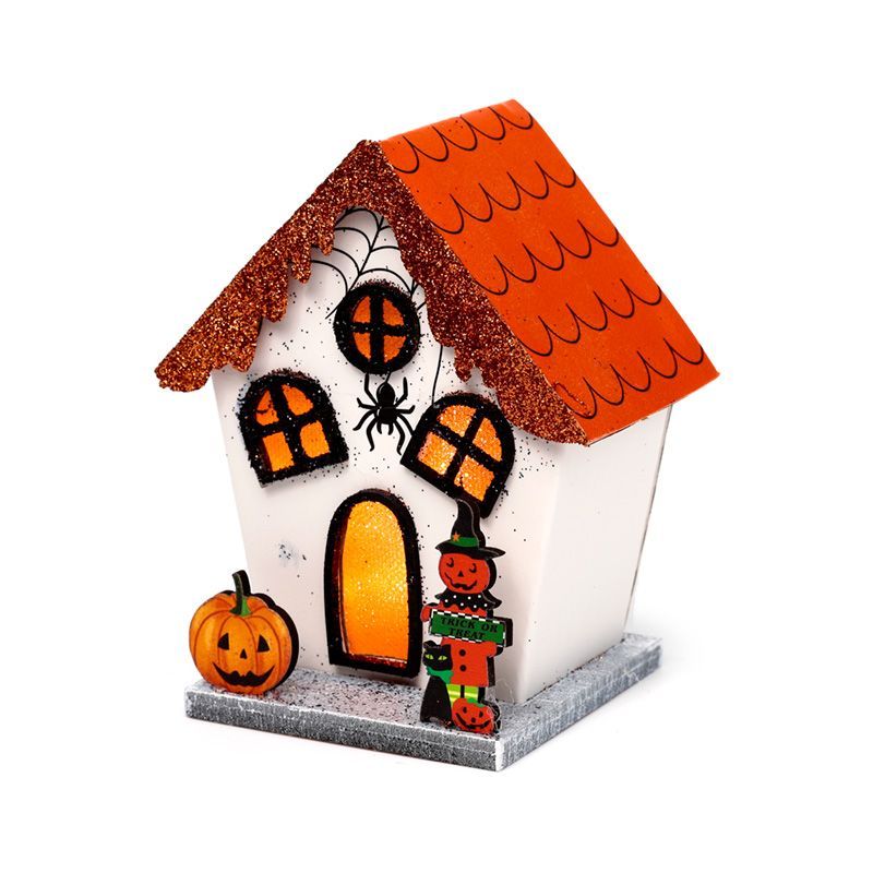 Spooky Spider Pumpkin House Halloween LED Decoration | Halloween Gift