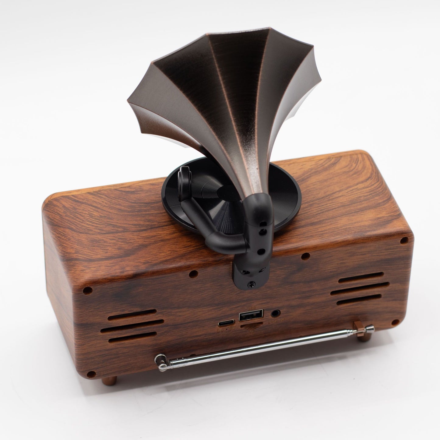 Retro Double Horn Gramophone Bluetooth Speaker – 5.4W x 2