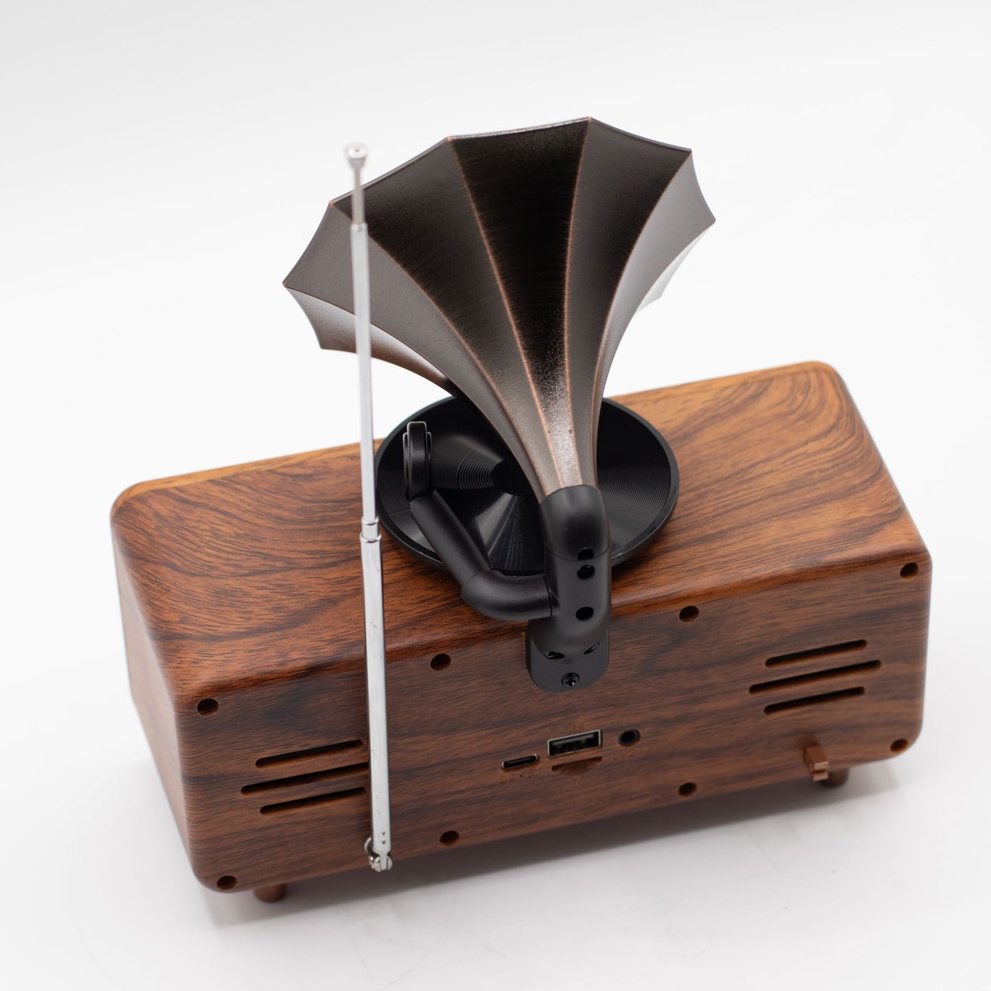 Retro Double Horn Gramophone Bluetooth Speaker – 5.4W x 2