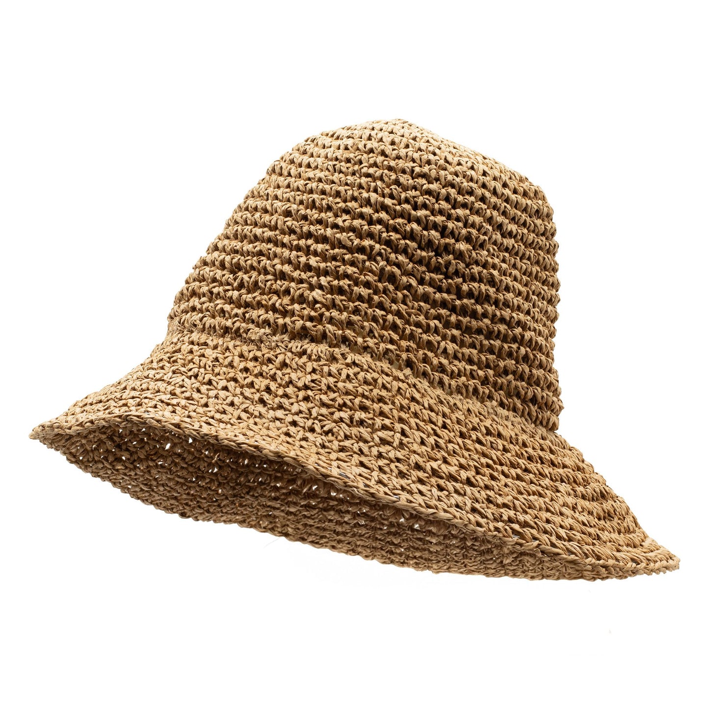 Nomad Sari Floppy Straw Sun Hat, Natural Coffee
