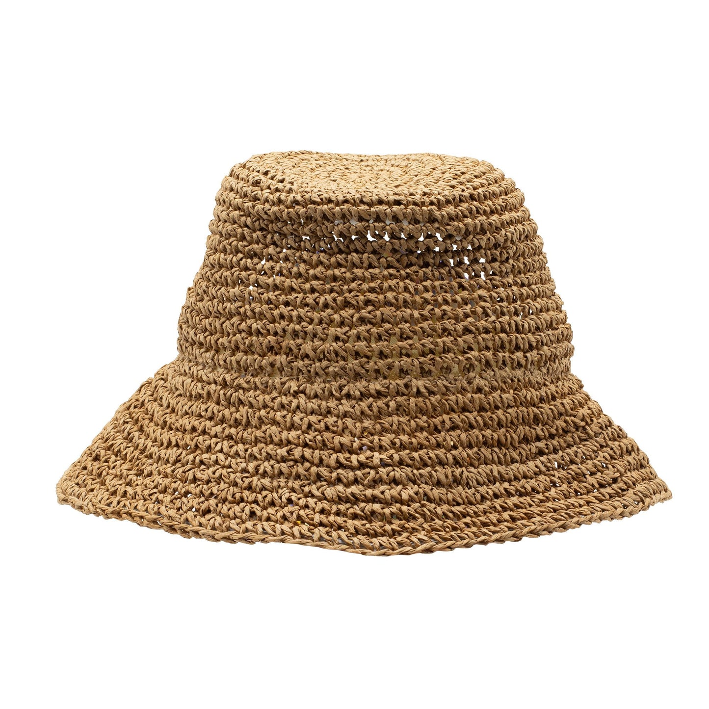 Nomad Sari Floppy Straw Sun Hat, Natural Coffee