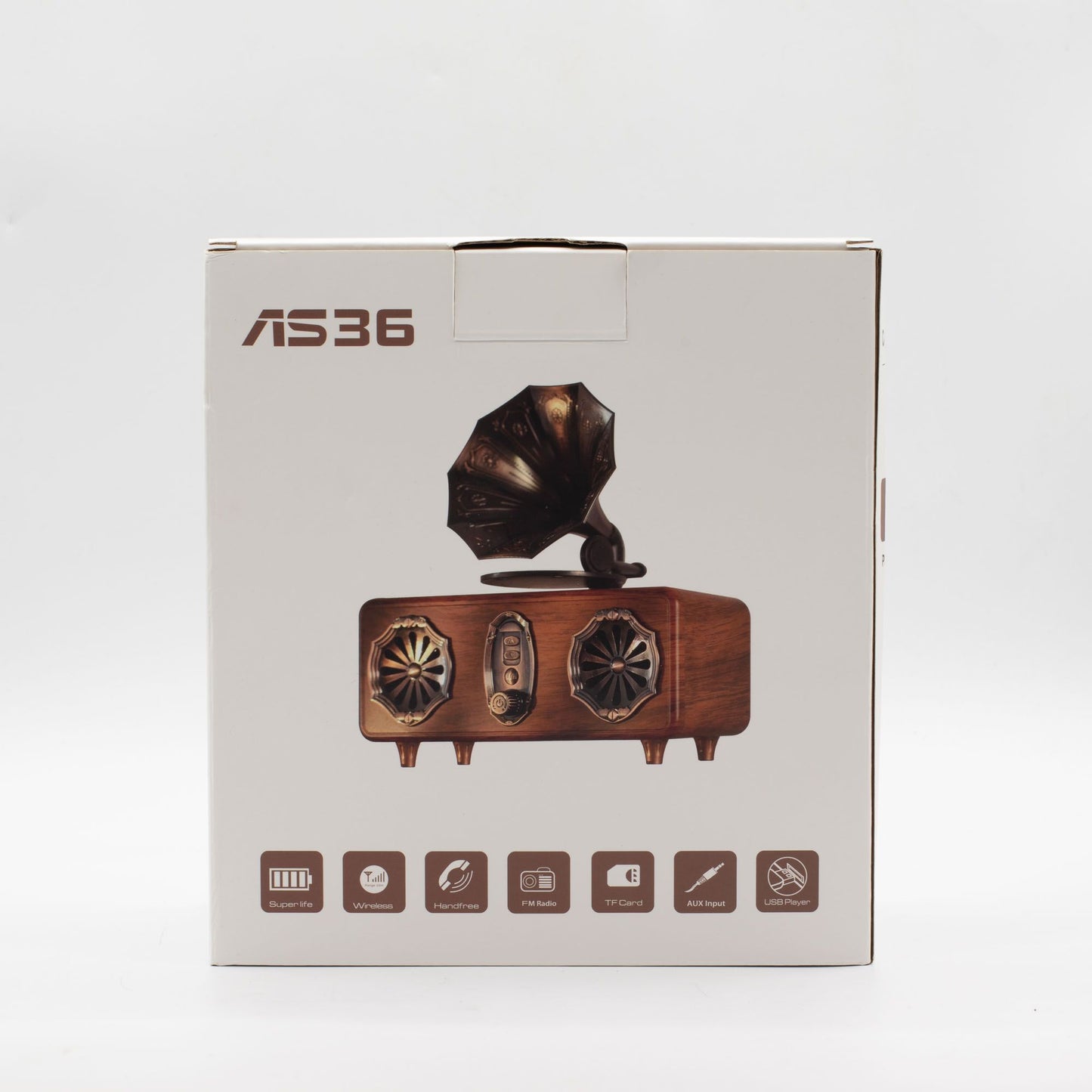 Retro Double Horn Gramophone Bluetooth Speaker – 5.4W x 2