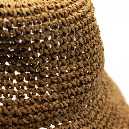 Nomad Sari Floppy Straw Sun Hat, Natural Coffee