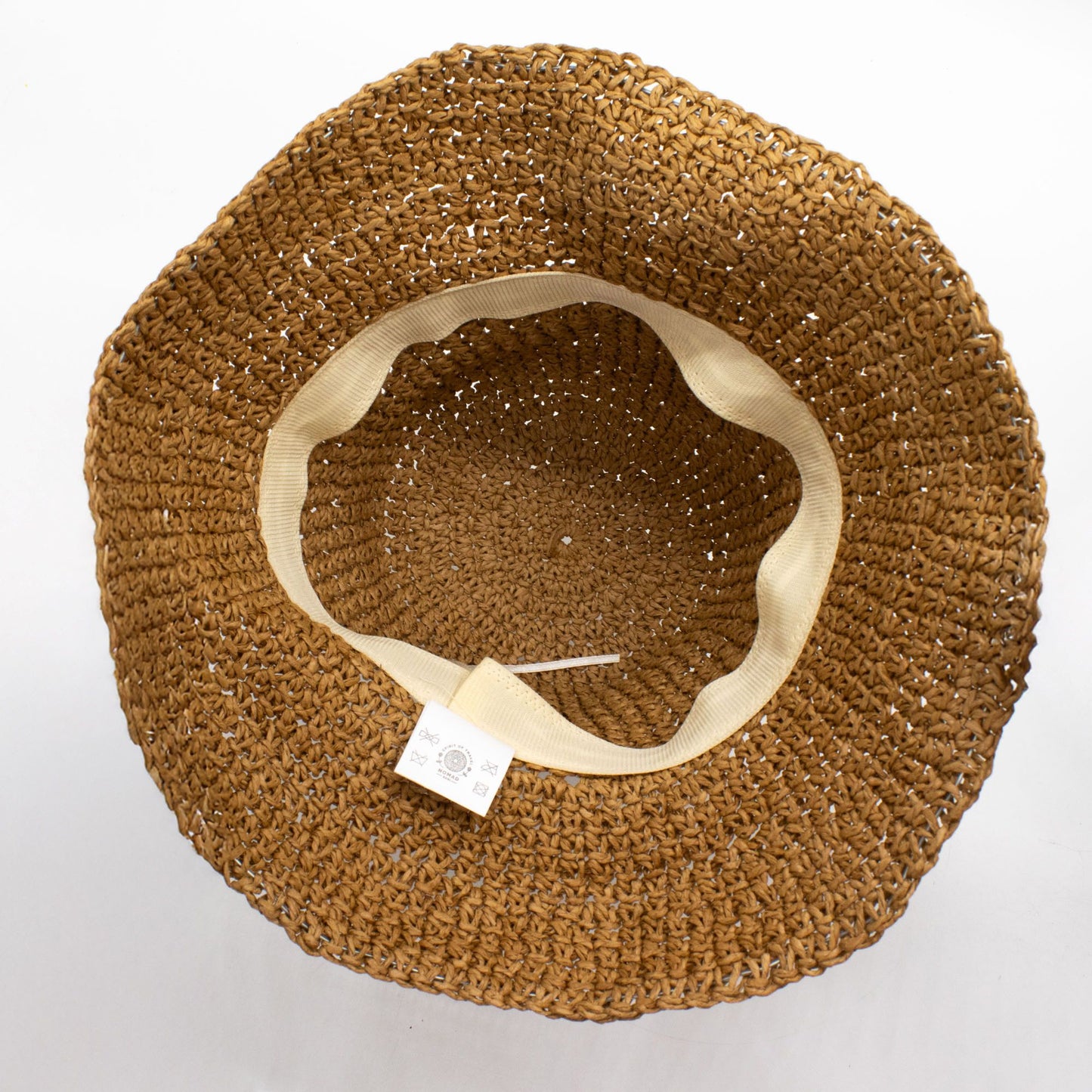 Nomad Sari Floppy Straw Sun Hat, Natural Coffee
