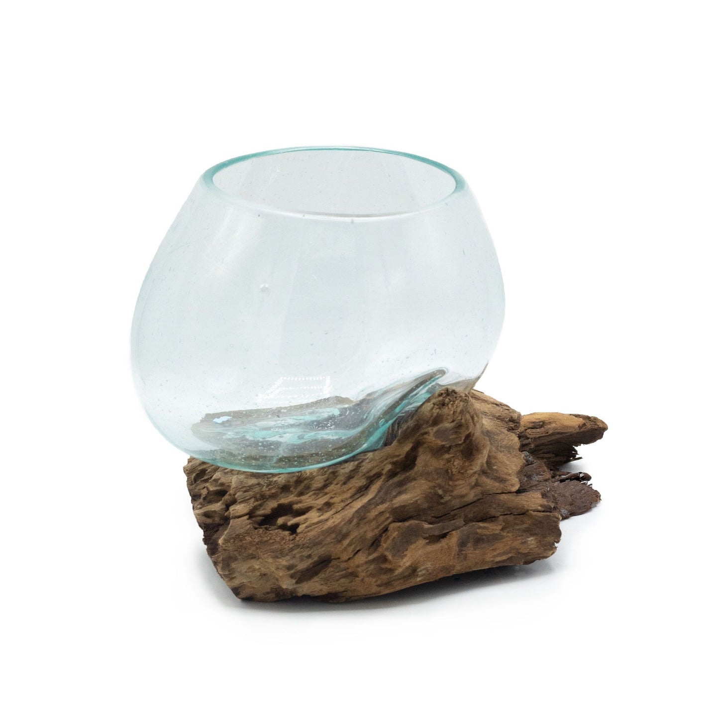 Molten Glass on Wood – Medium Bowl | Handmade in Bali