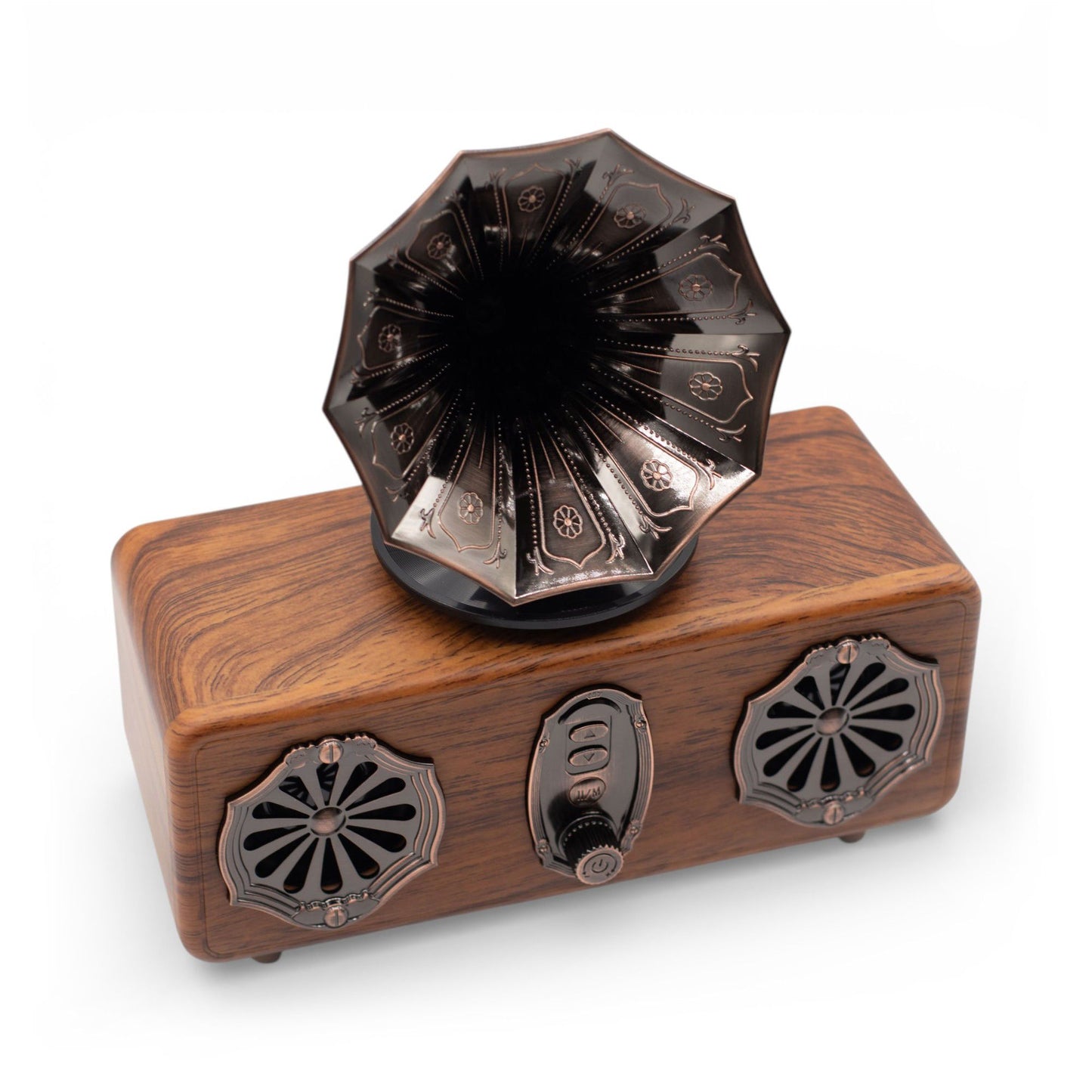 Retro Double Horn Gramophone Bluetooth Speaker – 5.4W x 2