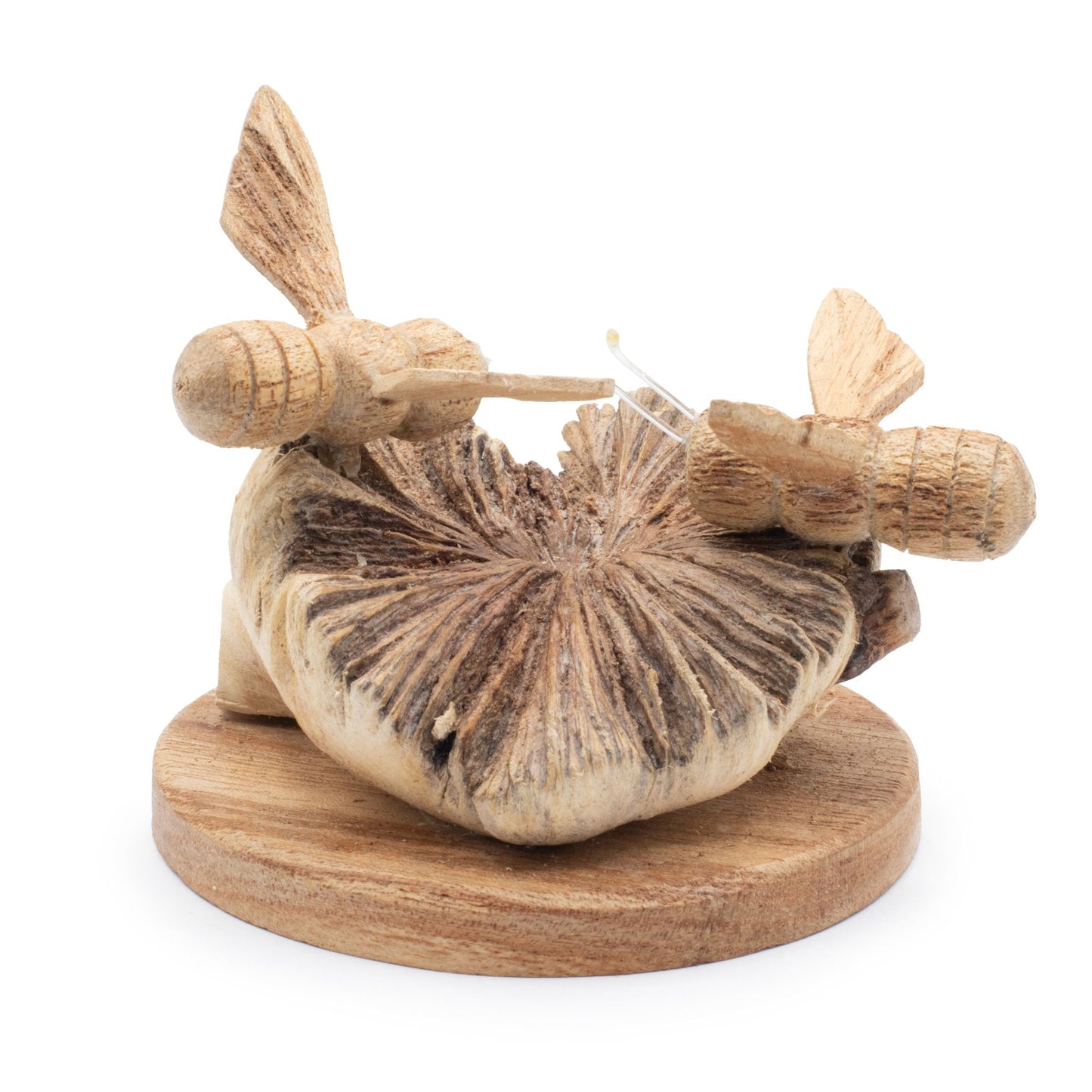 Handmade Parasite Wood Bee Carving – Bees in The Works