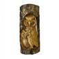 Owl Family Wood Carving | Hand-Carved Bali Tree Trunk Sculpture