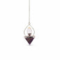 Gemstone Lantern Pendulum – Amethyst & Rock Quartz