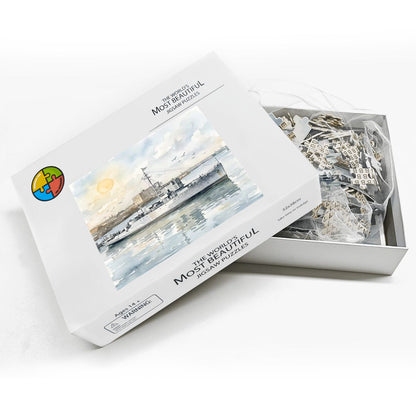 USS Density Later MV Galaxy 500-Piece Wooden Jigsaw Puzzle | WWII Minesweeper to Radio London