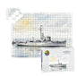 USS Density Later MV Galaxy 500-Piece Wooden Jigsaw Puzzle, WWII Minesweeper to Radio London