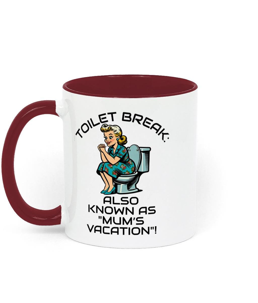 Two Toned Fun Sarcastic Retro Mum, Mothers Day, Birthday Ceramic Mug