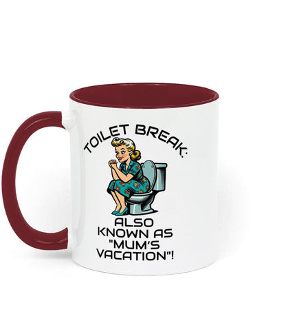 Two Toned Fun Sarcastic Retro Mum, Mothers Day, Birthday Ceramic Mug