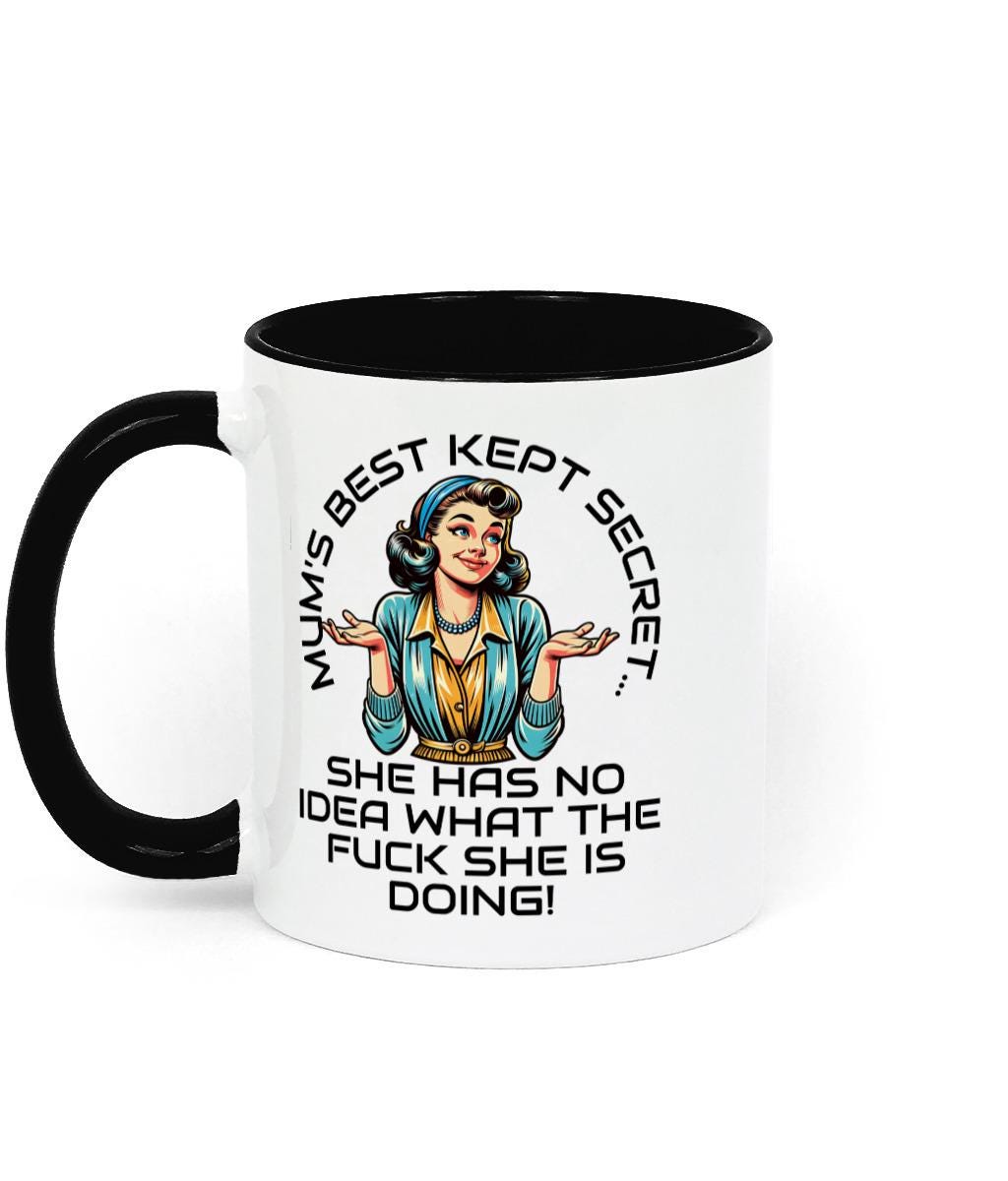 Sarcastic, Retro Two-Toned Ceramic Coffee Mug, Fun Mother's Day Gift