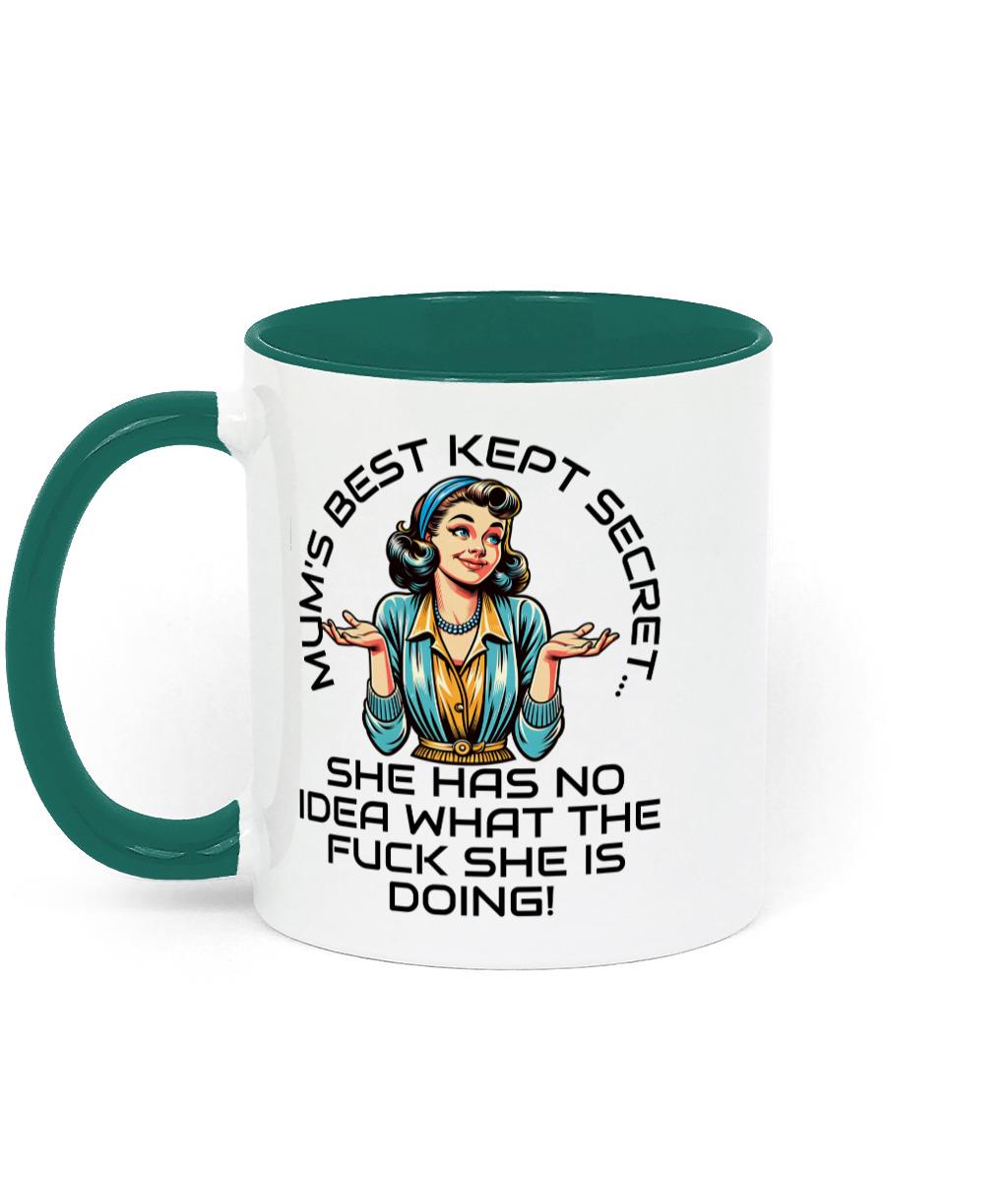 Sarcastic, Retro Two-Toned Ceramic Coffee Mug, Fun Mother's Day Gift