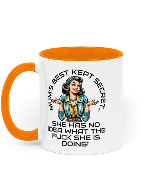 Sarcastic, Retro Two-Toned Ceramic Coffee Mug, Fun Mother's Day Gift