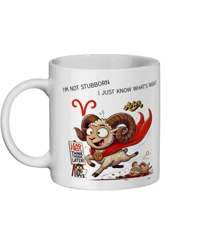 Fun Sarcastic Zodiac, Birth Star Sign, Aries, Ceramic Coffee, Tea Mug 11oz