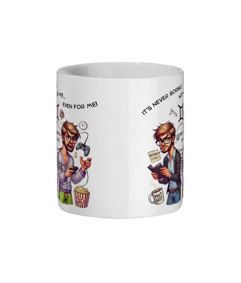 Fun Sarcastic Zodiac, Birth Star Sign, Gemini , Ceramic Coffee, Tea Mug 11oz