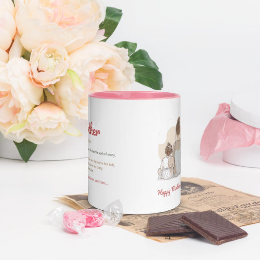 Happy Mothers Day Ceramic Mug with Inside pink colour
