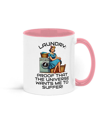 Two Tone Retro Sarcastic Mothers Day, Birthday Mug, Laundry