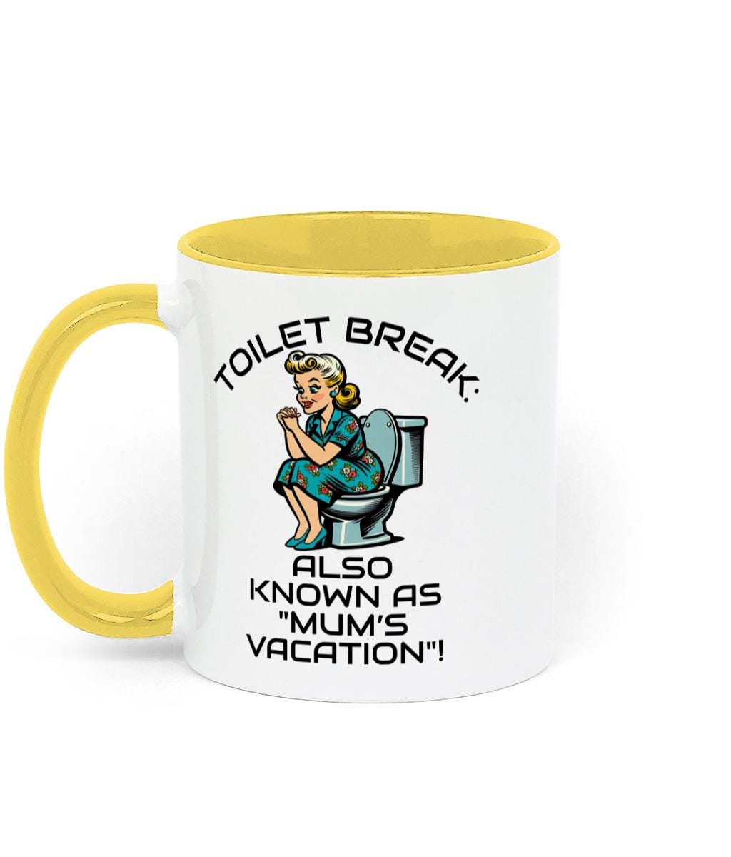 Two Toned Fun Sarcastic Retro Mum, Mothers Day, Birthday Ceramic Mug