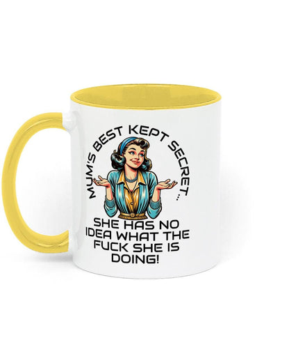 Sarcastic, Retro Two-Toned Ceramic Coffee Mug, Fun Mother's Day Gift