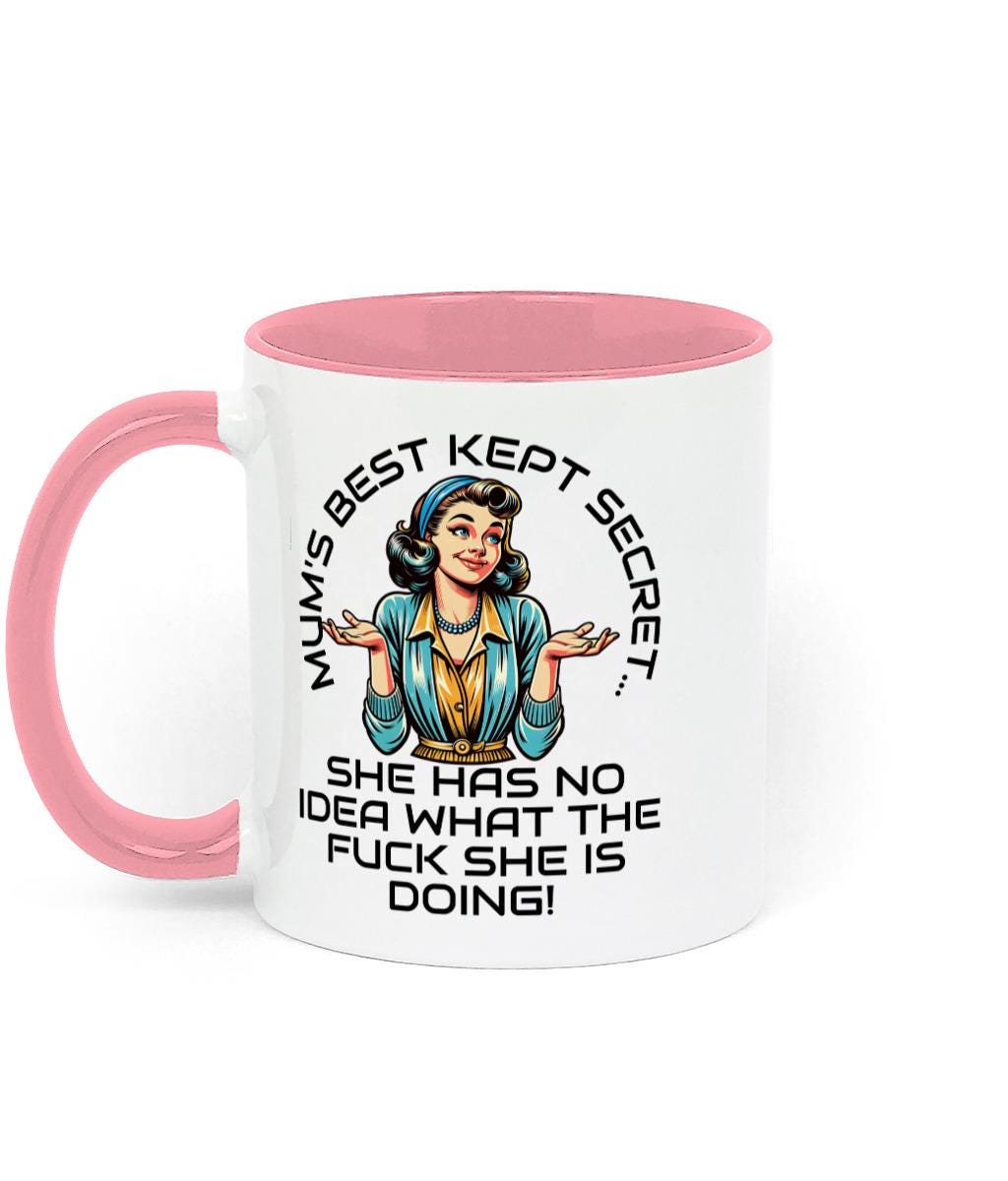 Sarcastic, Retro Two-Toned Ceramic Coffee Mug, Fun Mother's Day Gift