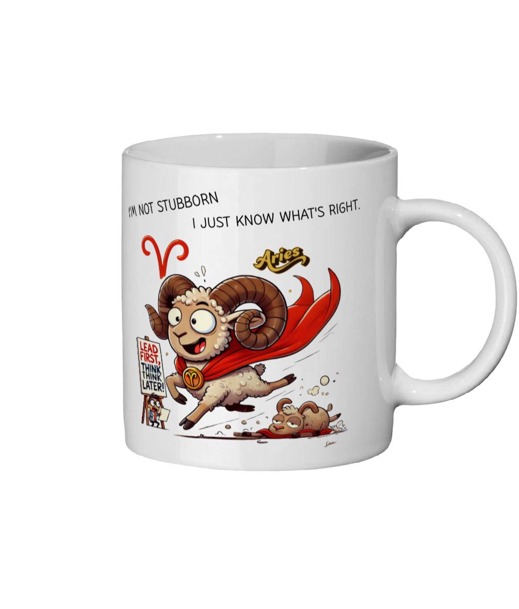 Fun Sarcastic Zodiac, Birth Star Sign, Aries, Ceramic Coffee, Tea Mug 11oz