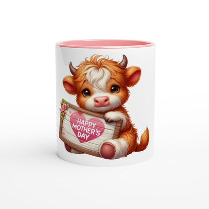 Baby Highland Cow Mother's Day Mug | Farm Animal Coffee Cup