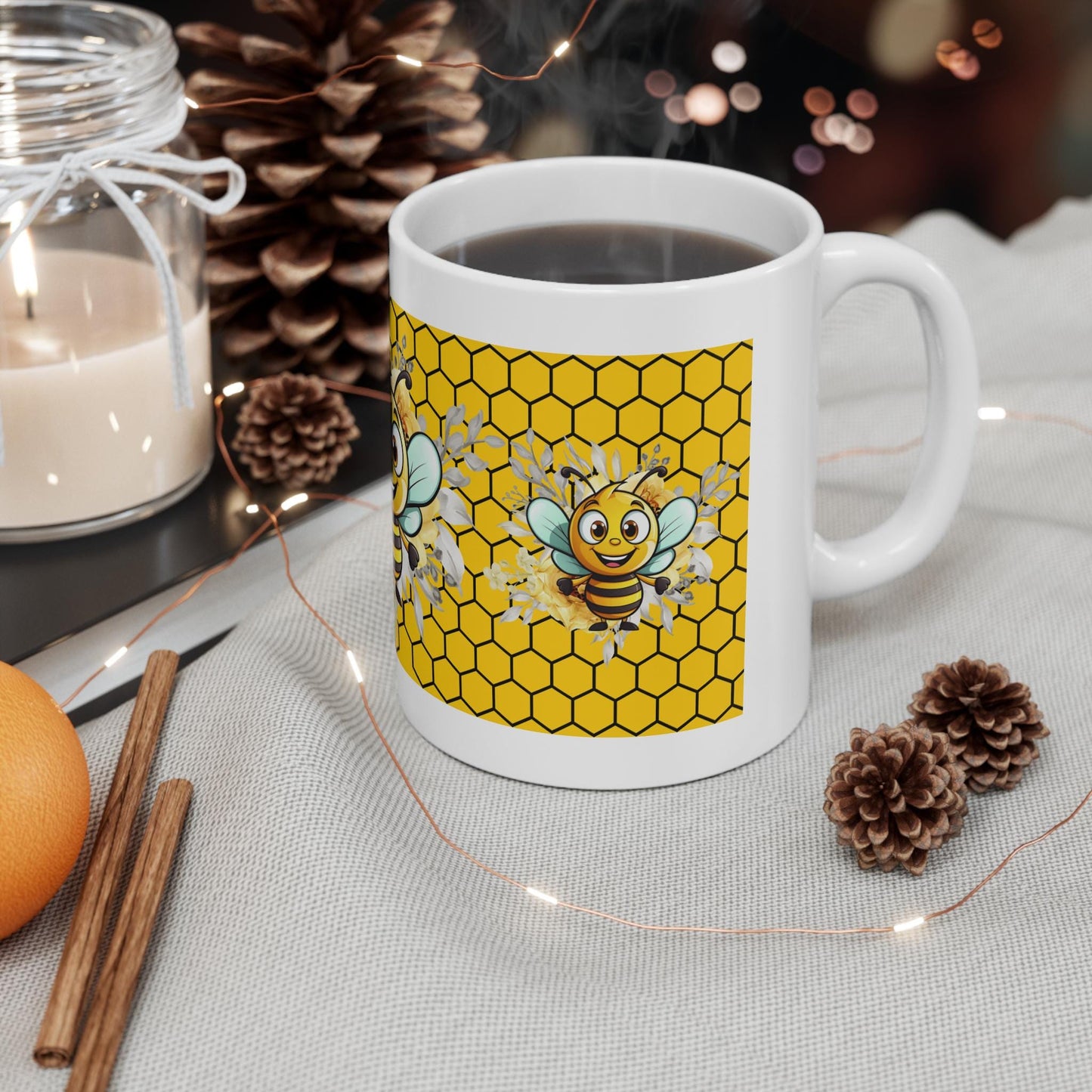 Fun Bee Coffee Ceramic 11 oz Mug
