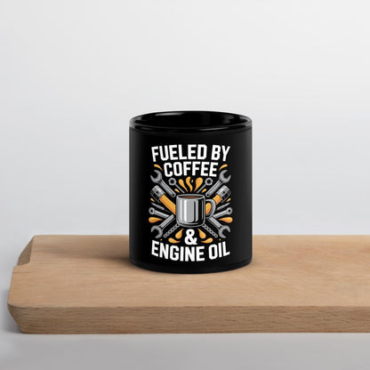 Mechanics Black Glossy Coffee or Tea Mug