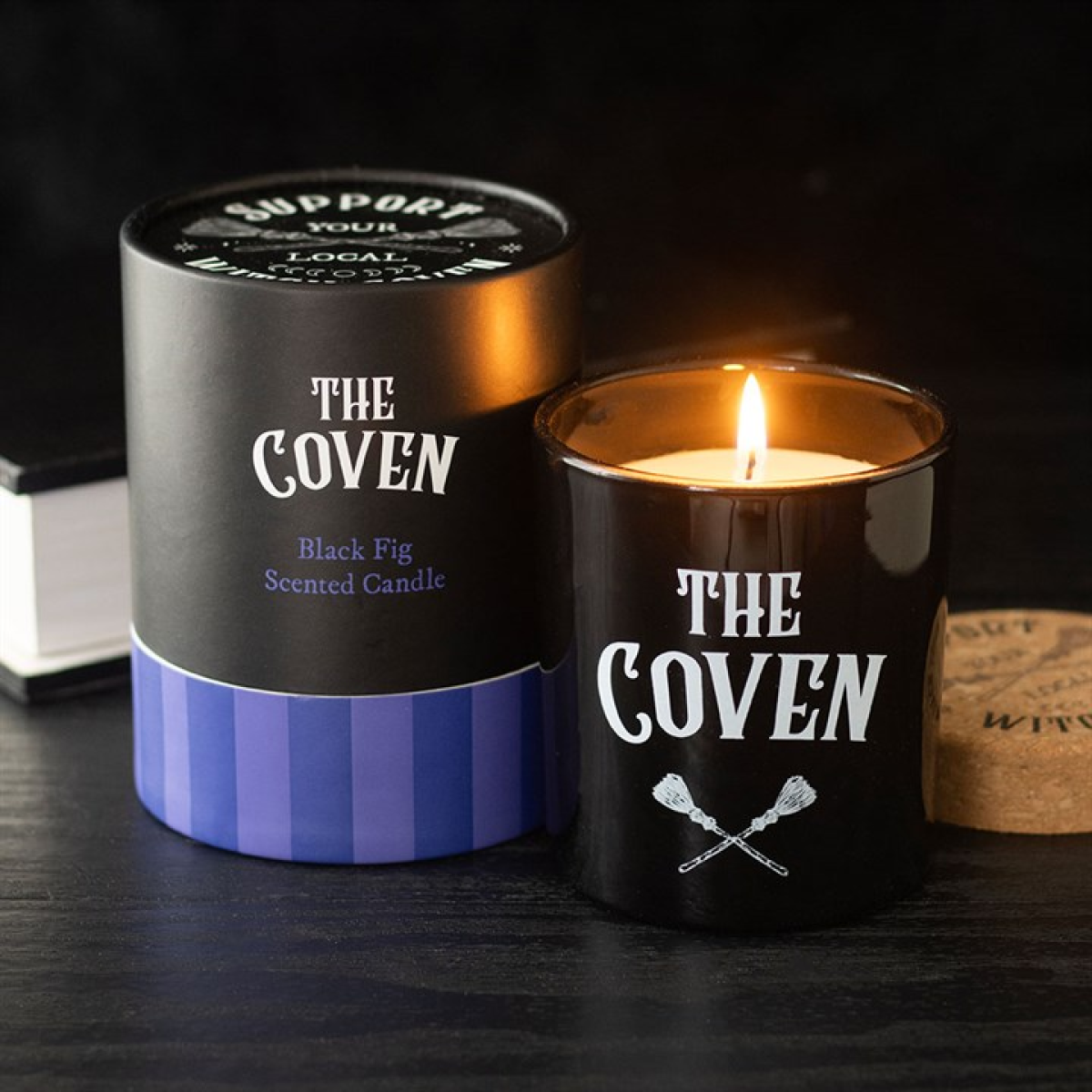 The Coven Black Fig Scented Glass Candle