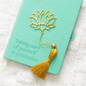 Lotus Flower Metal Bookmark
