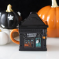 Haunted Library Lidded Mug – Halloween Ceramic Mug with Lid