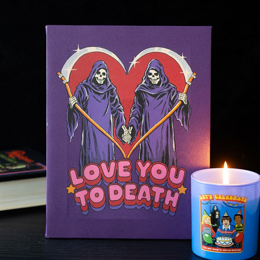 19x25cm Love You To Death Canvas Plaque by Steven Rhodes