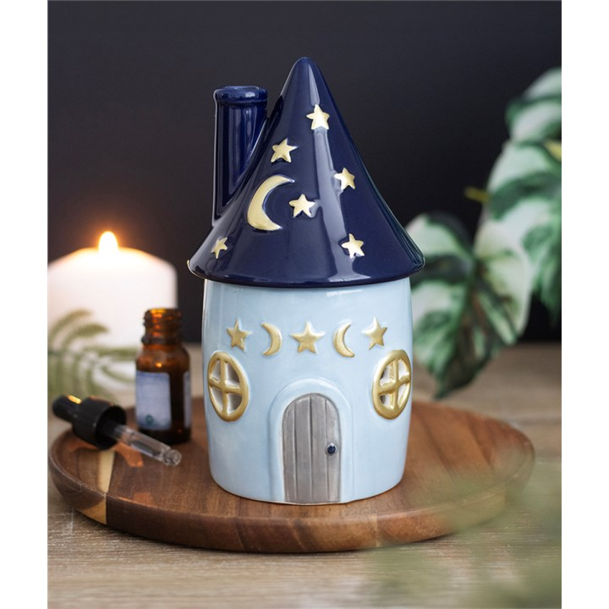 Celestial Cottage Oil Burner, Mystical Home Décor Gift